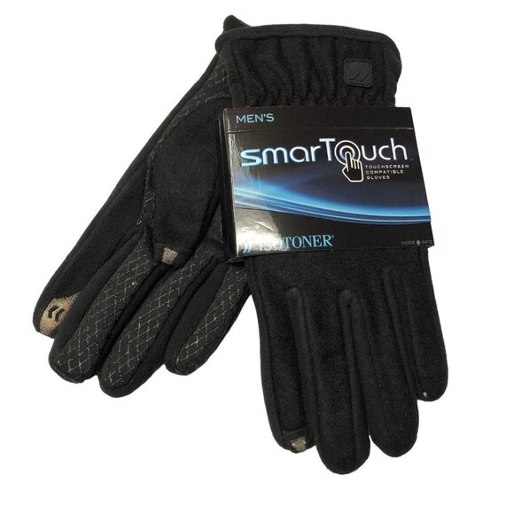 ISOTONER MENS SMART TOUCH GLOVES MD NEW‎ WITH TAG - Picture 1 of 8